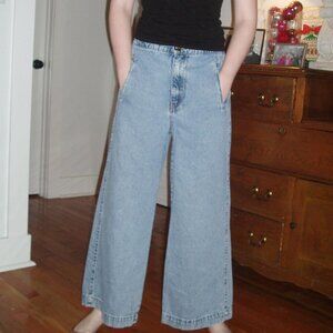 XS Blue Elastic-Waist Jeans – Like New